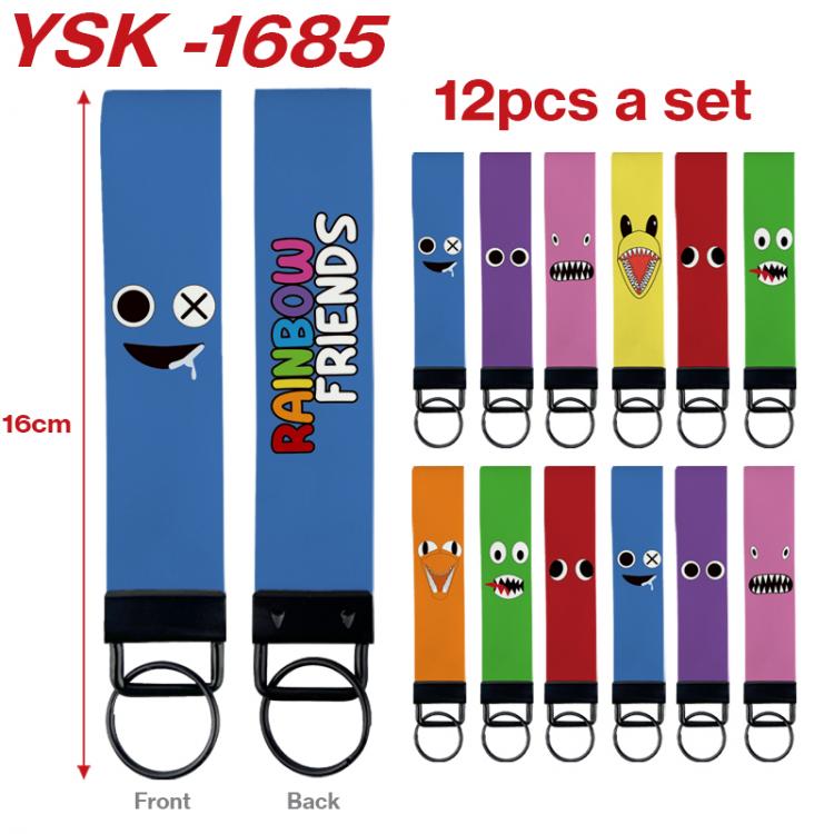 Rainbow Friend Anime mobile phone rope keychain 16CM a set of 12 YSK-1685