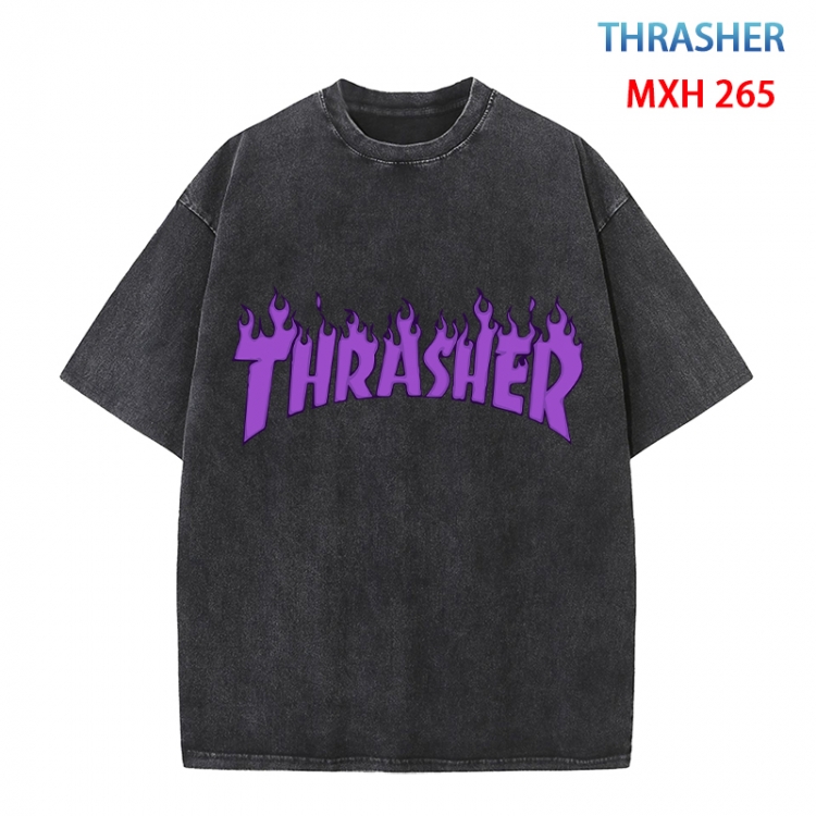 THRASHER Anime peripheral pure cotton washed and worn T-shirt from S to 4XL 265