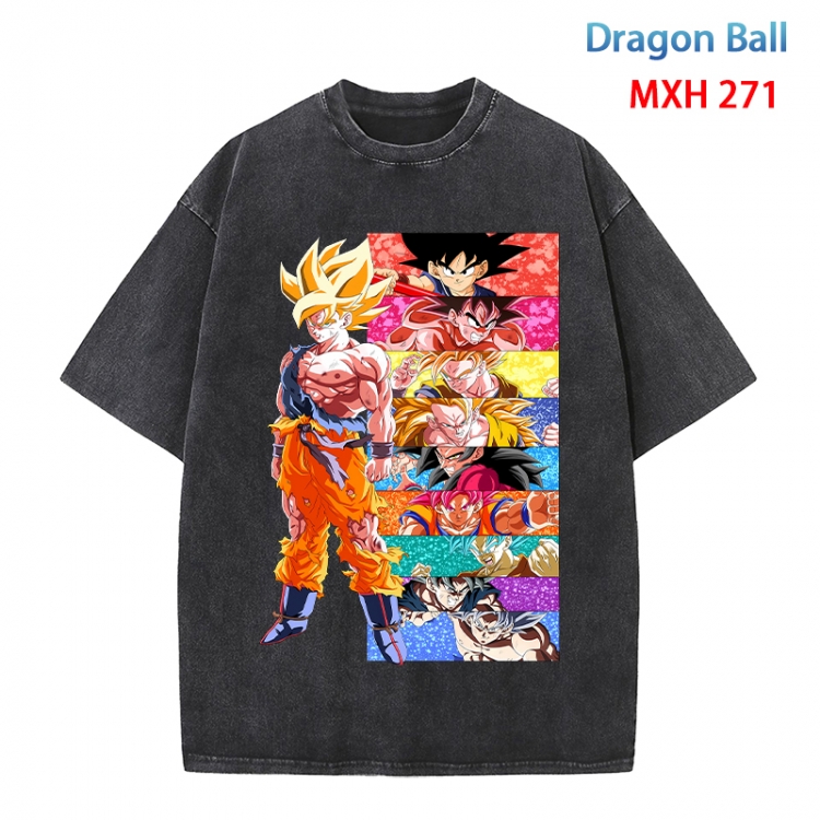 DRAGON BALL Anime peripheral pure cotton washed and worn T-shirt from S to 4XL MXH 271