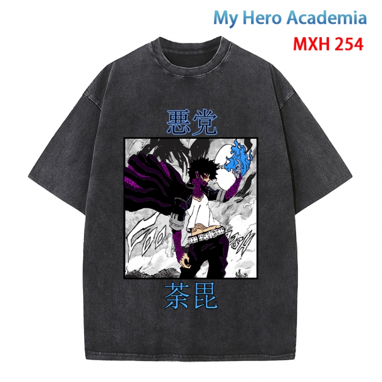 My Hero Academia Anime peripheral pure cotton washed and worn T-shirt from S to 4XL 254