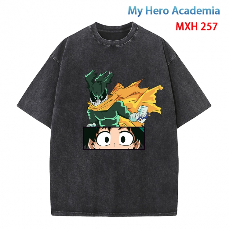My Hero Academia Anime peripheral pure cotton washed and worn T-shirt from S to 4XL 257