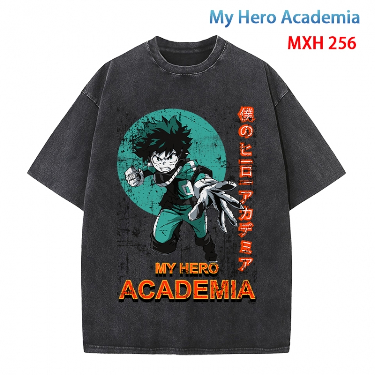 My Hero Academia Anime peripheral pure cotton washed and worn T-shirt from S to 4XL 256