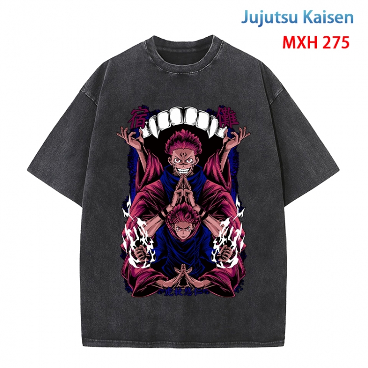 Jujutsu Kaisen Anime peripheral pure cotton washed and worn T-shirt from S to 4XL  MXH 275