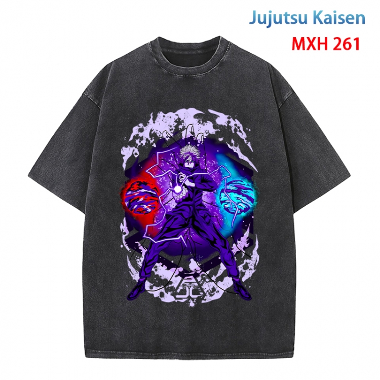 Jujutsu Kaisen Anime peripheral pure cotton washed and worn T-shirt from S to 4XL 261