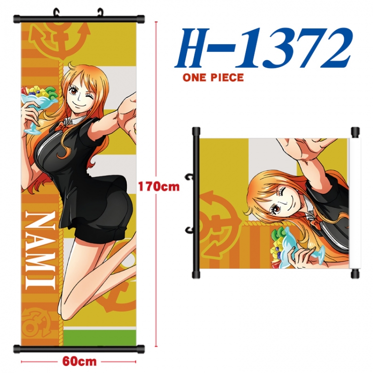 One Piece Black plastic rod cloth hanging canvas painting Wall Scroll 60x170cm H-1372A