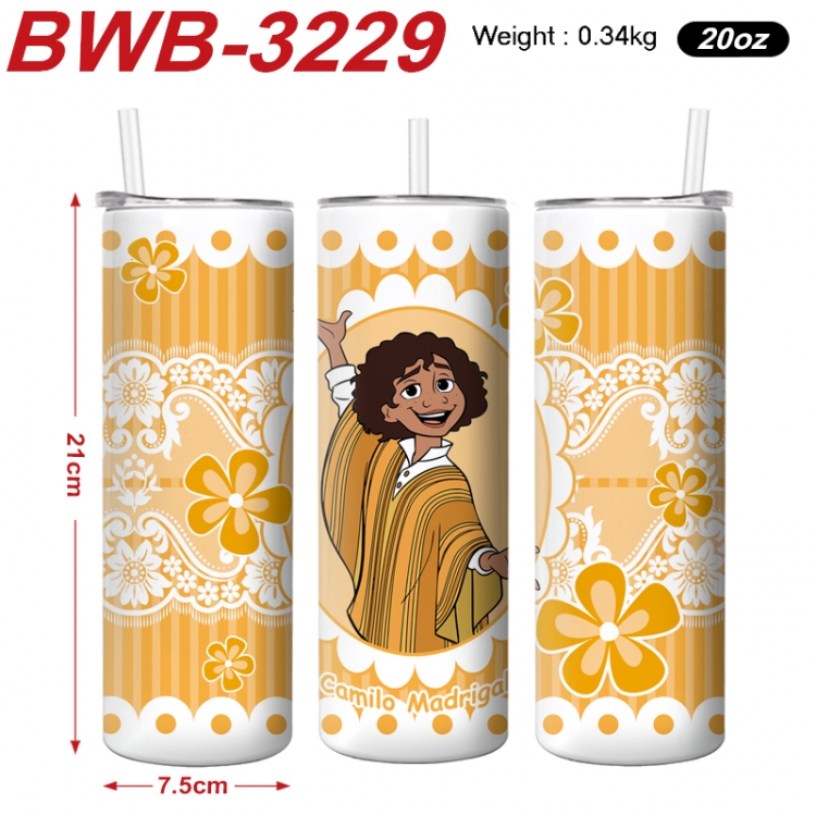 full house of magic Anime printing insulation cup straw cup 21X7.5CM BWB-3229A