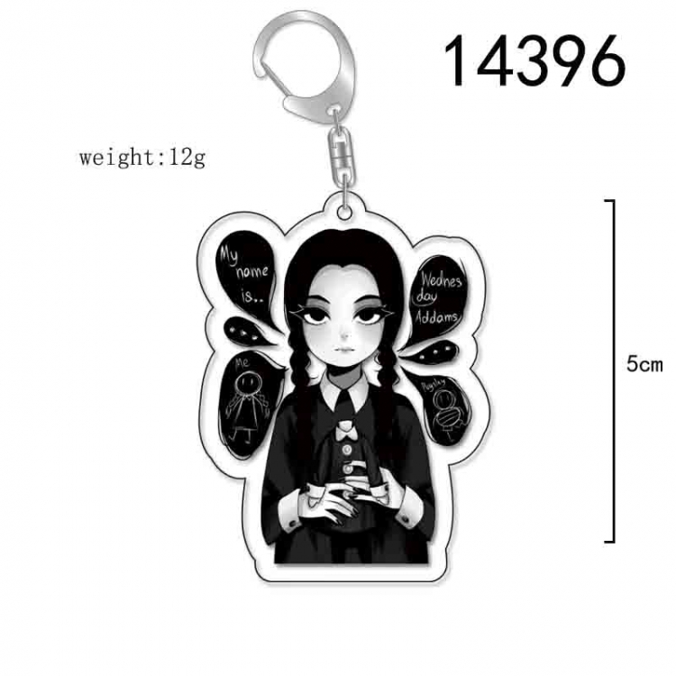 The Addams Family Anime Acrylic Keychain Charm price for 5 pcs 14396