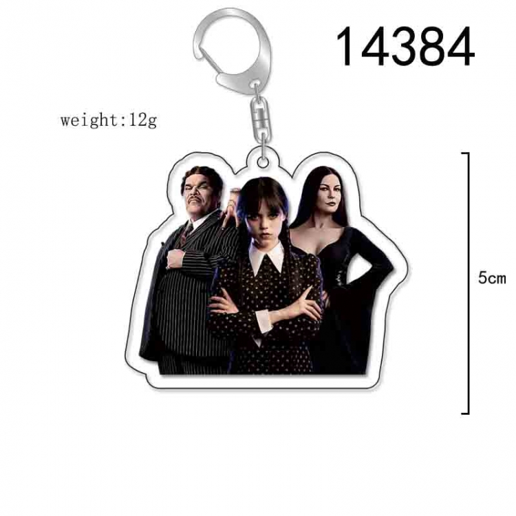 The Addams Family Anime Acrylic Keychain Charm price for 5 pcs 14384