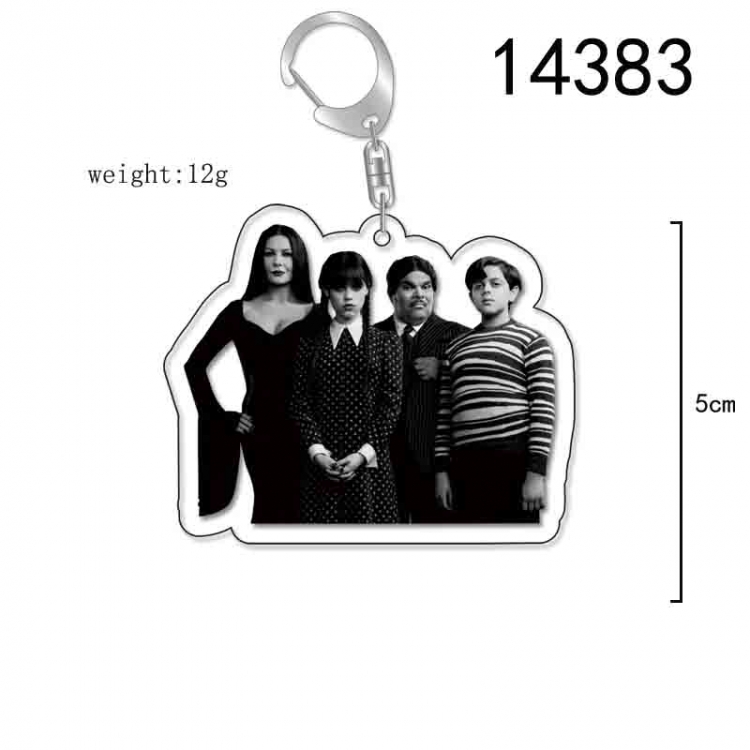 The Addams Family Anime Acrylic Keychain Charm price for 5 pcs 14383