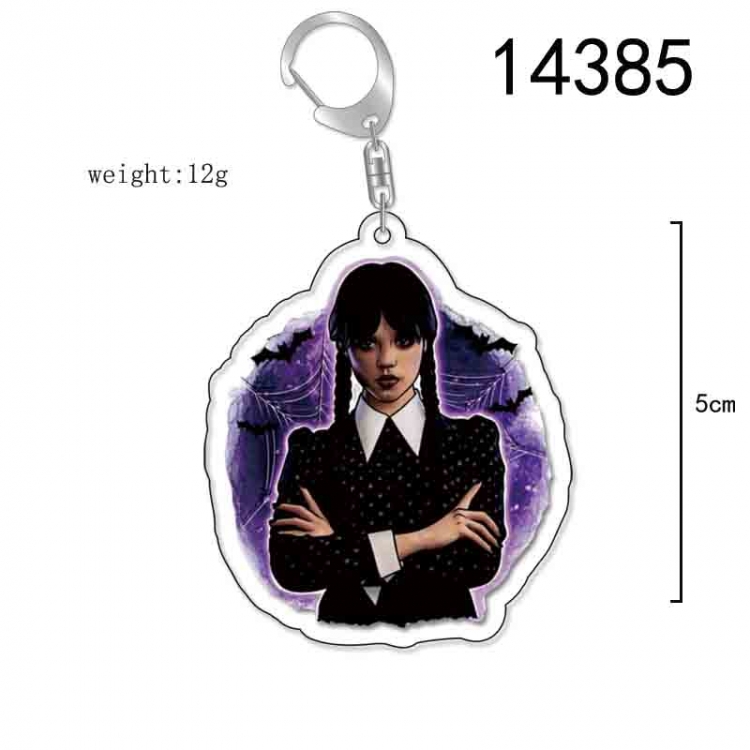 The Addams Family Anime Acrylic Keychain Charm price for 5 pcs 14385