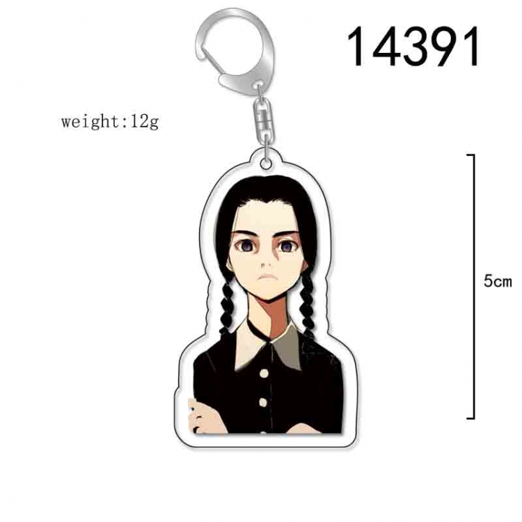 The Addams Family Anime Acrylic Keychain Charm price for 5 pcs 14391