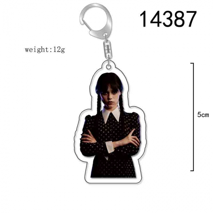 The Addams Family Anime Acrylic Keychain Charm price for 5 pcs 14387