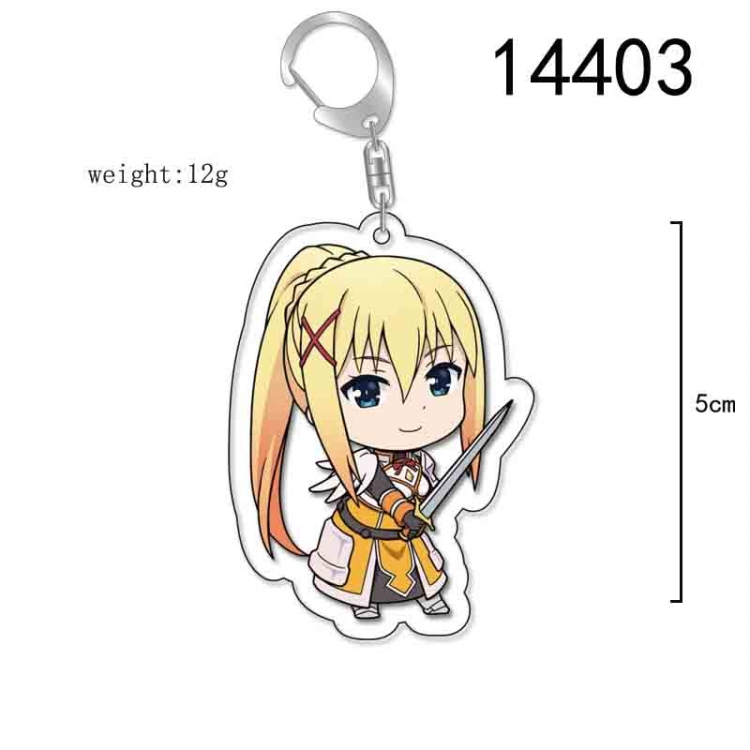 Blessings for a better world Anime Acrylic Keychain Charm price for 5 pcs 14403