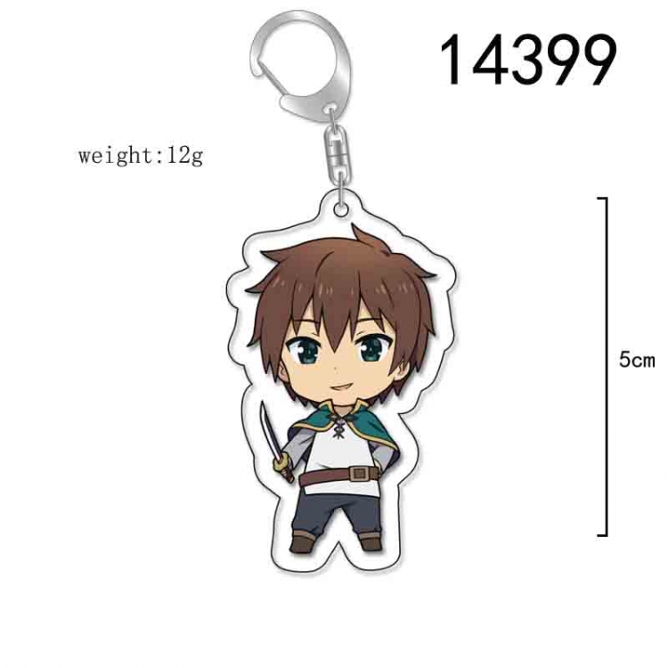 Blessings for a better world Anime Acrylic Keychain Charm price for 5 pcs 14399