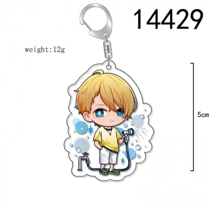 I pushed the child Anime Acrylic Keychain Charm price for 5 pcs 14429