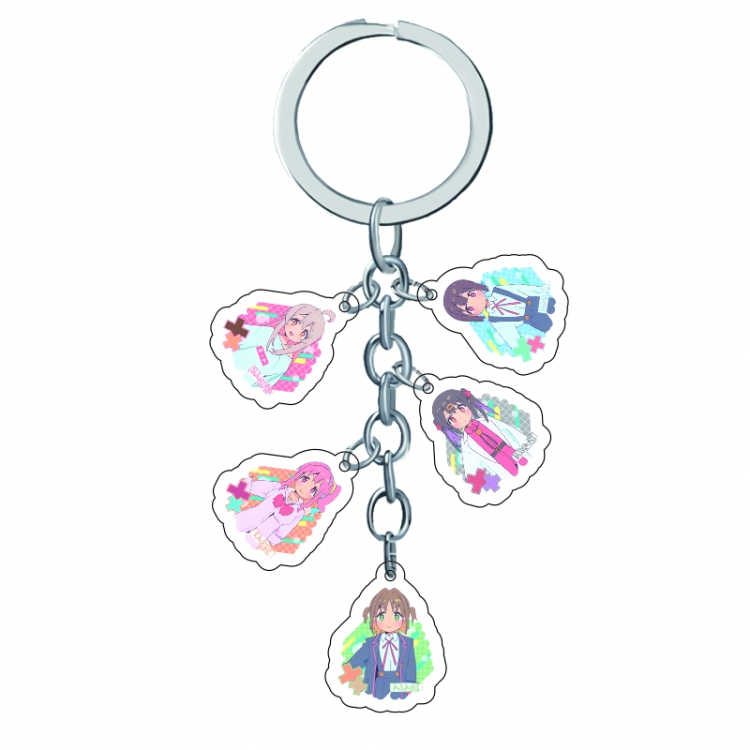 biedangounijiangliao  Anime Peripheral Pendant Acrylic Keychain Charm price for 5 pcs A329