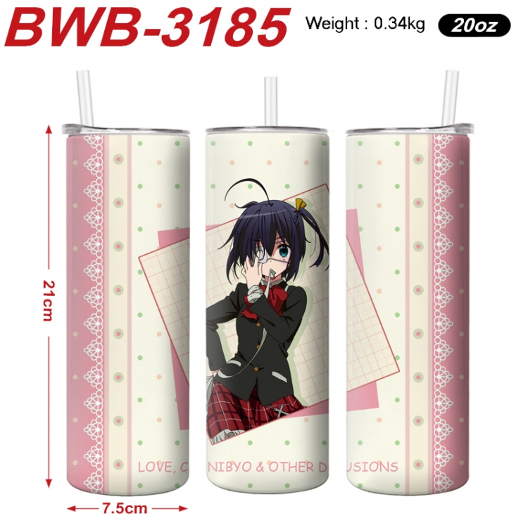 Chuunibyou Demo Koi Ga Shitai Anime printing insulation cup straw cup 21X7.5CM BWB-3185A