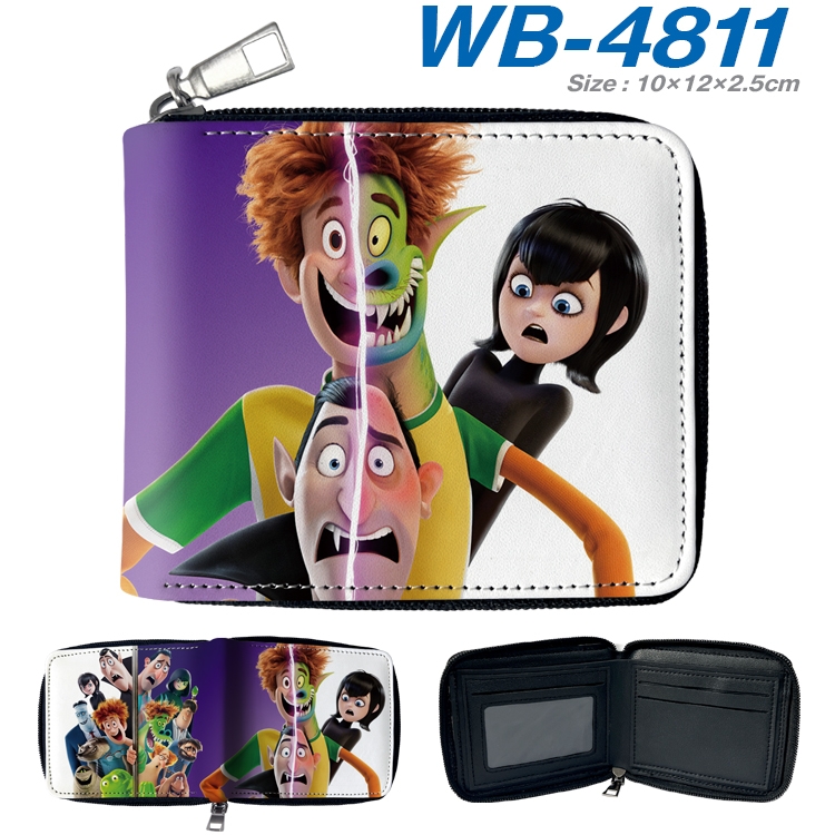 hotel Transylvania  Anime color short full zip folding wallet 10x12x2.5cm WB-4811A