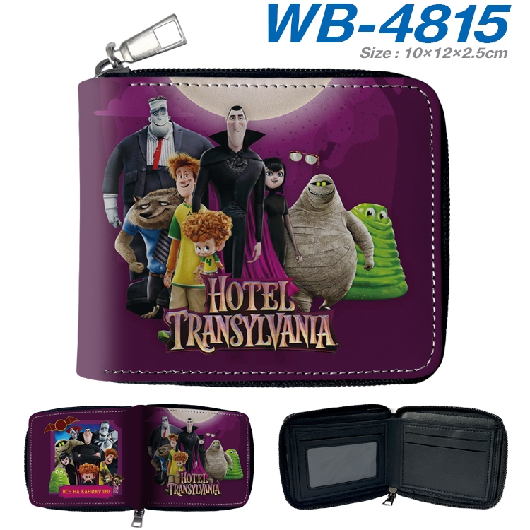 hotel Transylvania  Anime color short full zip folding wallet 10x12x2.5cm WB-4815A