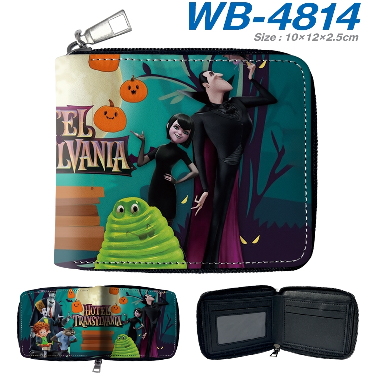 hotel Transylvania  Anime color short full zip folding wallet 10x12x2.5cm WB-4814A