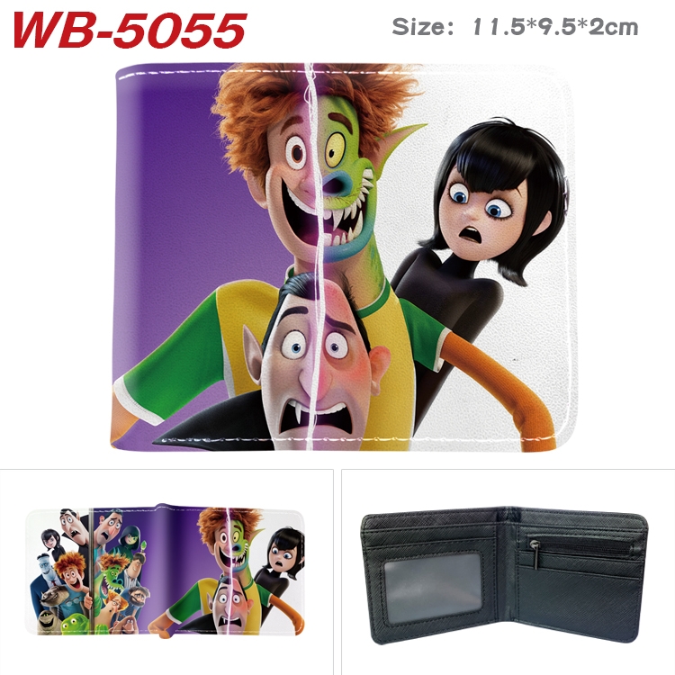 hotel Transylvania Animation color PU leather half fold wallet 11.5X9X2CM WB-5055A