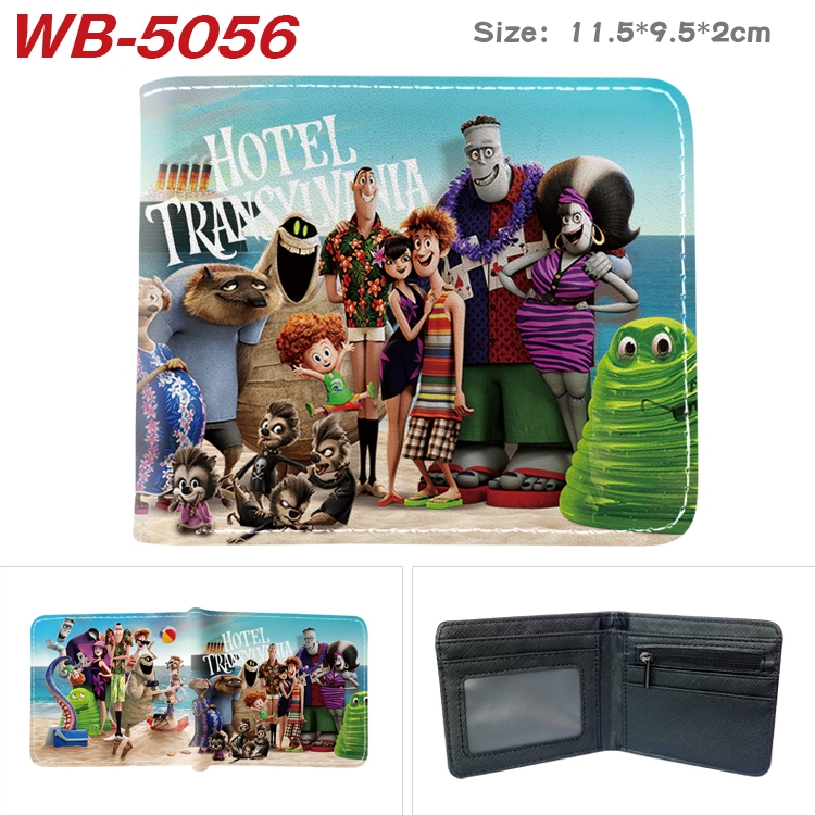 hotel Transylvania Animation color PU leather half fold wallet 11.5X9X2CM  WB-5056A