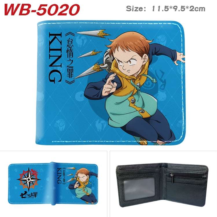 The Seven Deadly Sins Animation color PU leather half fold wallet 11.5X9X2CM WB-5020A