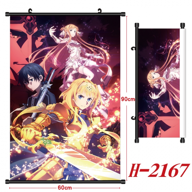 Demon Slayer Kimets Anime Black Plastic Rod Canvas Painting Wall Scroll 60X90CM  H-2167A