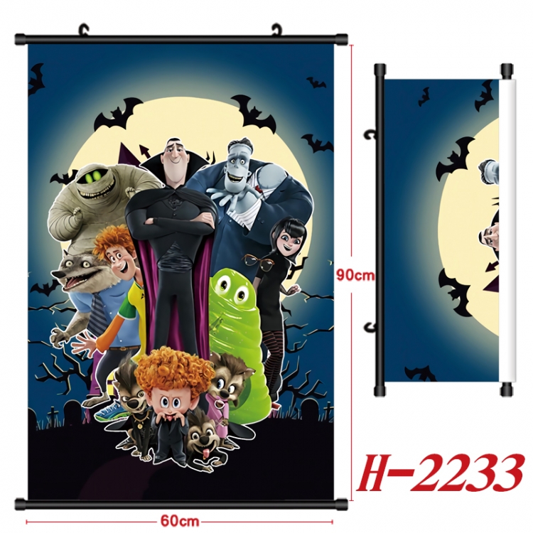 hotel Transylvania Anime Black Plastic Rod Canvas Painting Wall Scroll 60X90CM H-2233A