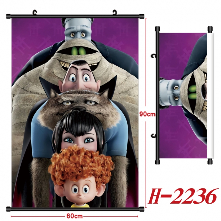 hotel Transylvania Anime Black Plastic Rod Canvas Painting Wall Scroll 60X90CM H-2236A