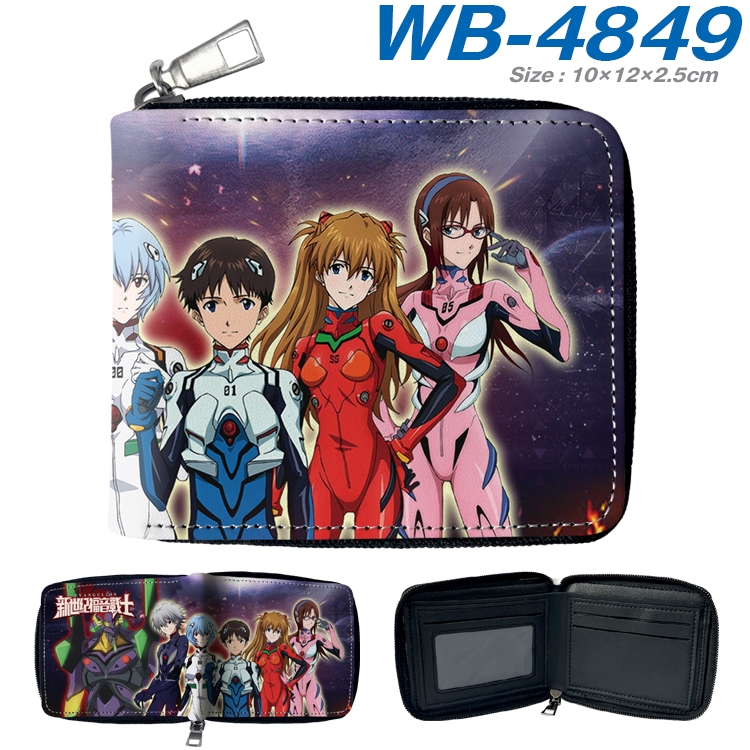 EVA Anime color short full zip folding wallet 10x12x2.5cm WB-4849A