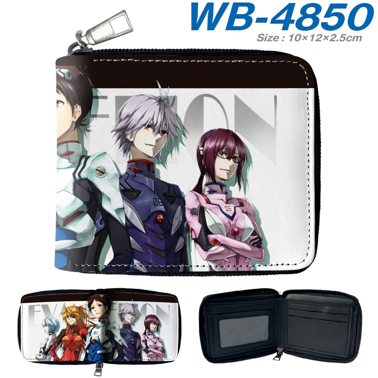 EVA Anime color short full zip folding wallet 10x12x2.5cm WB-4850A