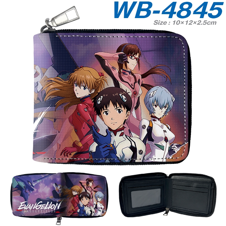 EVA Anime color short full zip folding wallet 10x12x2.5cm WB-4845A