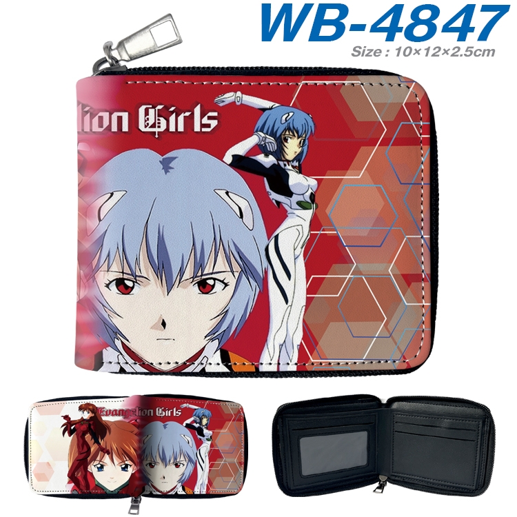 EVA Anime color short full zip folding wallet 10x12x2.5cm WB-4847A