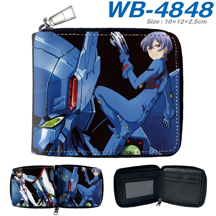 EVA Anime color short full zip folding wallet 10x12x2.5cm WB-4848A