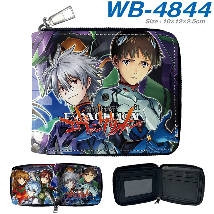 EVA Anime color short full zip folding wallet 10x12x2.5cm WB-4844A