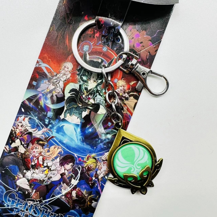 Genshin Impact  Animation metal keychain pendant price for 5 pcs