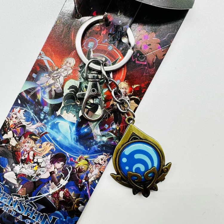 Genshin Impact  Animation metal keychain pendant price for 5 pcs