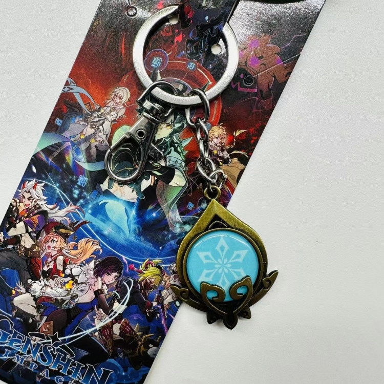 Genshin Impact  Animation metal keychain pendant price for 5 pcs