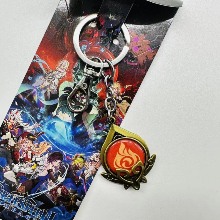 Genshin Impact  Animation metal keychain pendant price for 5 pcs