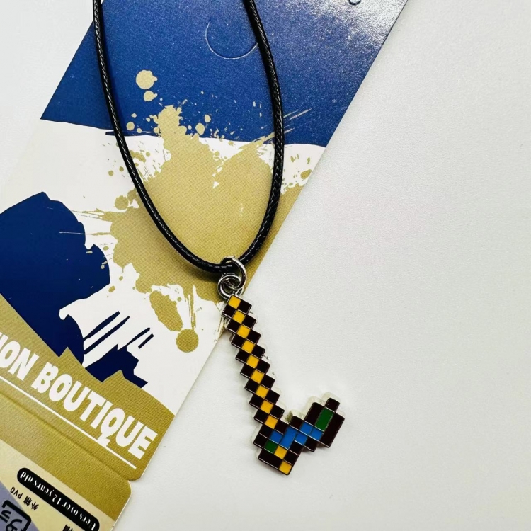 Minecraft Anime peripheral leather rope necklace pendant jewelry price for 5 pcs