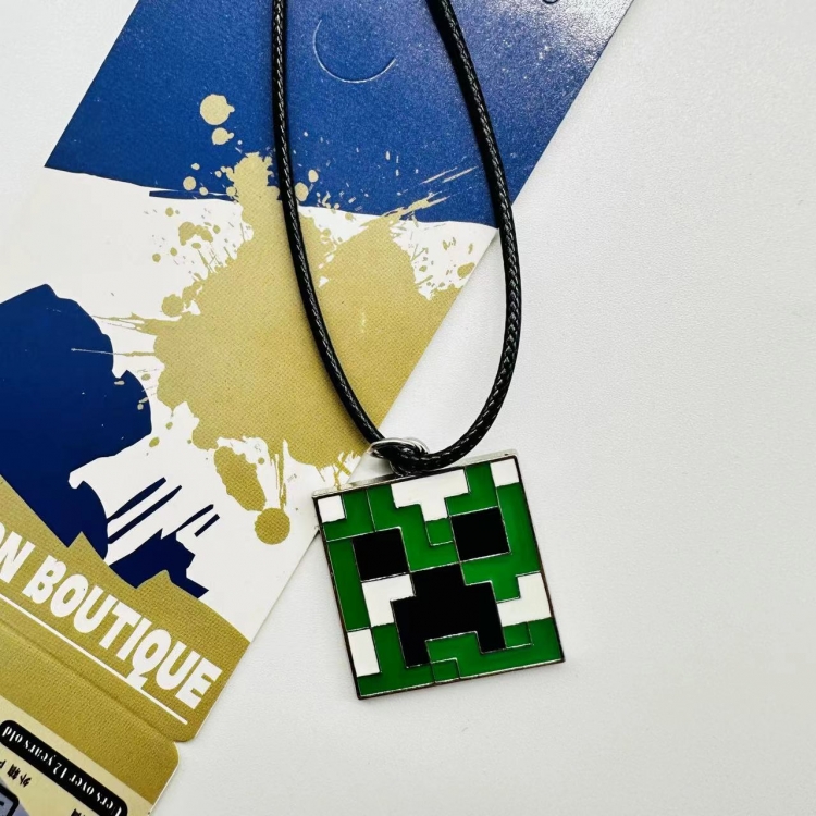 Minecraft Anime peripheral leather rope necklace pendant jewelry price for 5 pcs