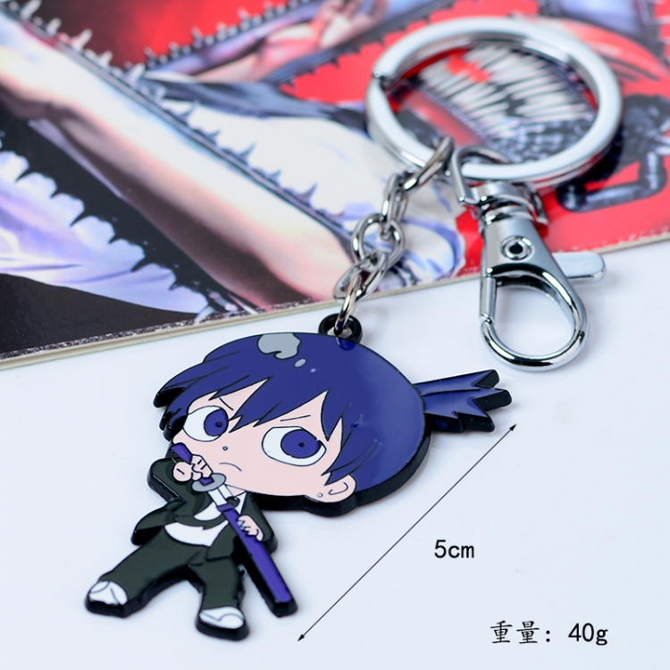 Chainsaw man Animation peripheral metal keychain pendant price for 5 pcs