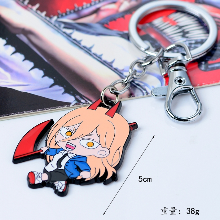 Chainsaw man Animation peripheral metal keychain pendant price for 5 pcs