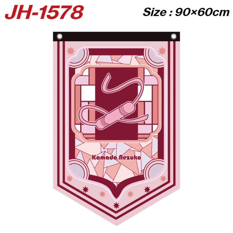 Demon Slayer Kimets Anime Peripheral Full Color Printing Banner 90X60CM  JH-1578