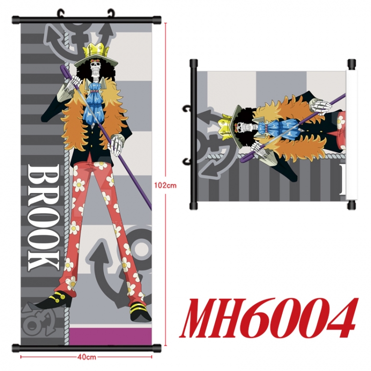 One Piece Anime black Plastic rod Cloth painting Wall Scroll 40X102CM MH6004A