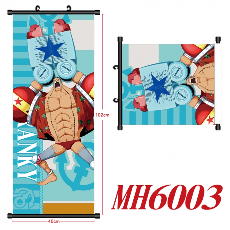 One Piece Anime black Plastic rod Cloth painting Wall Scroll 40X102CM MH6003A