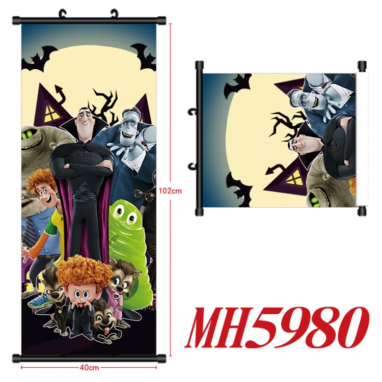 hotel Transylvania Anime black Plastic rod Cloth painting Wall Scroll 40X102CM  MH5980A