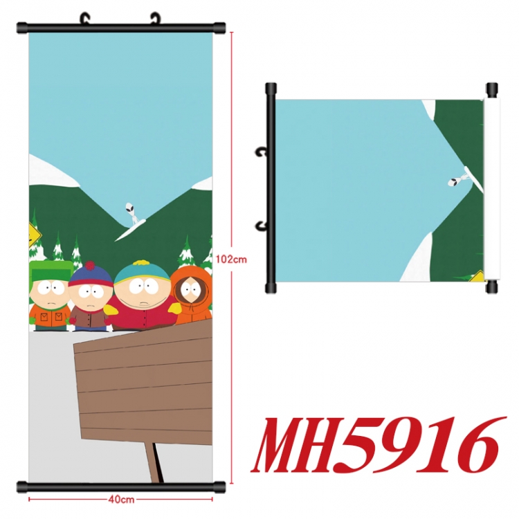 South Park Anime black Plastic rod Cloth painting Wall Scroll 40X102CM MH5916A
