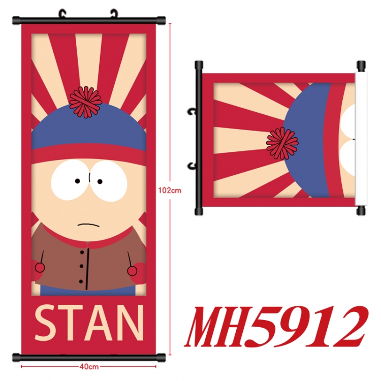 South Park Anime black Plastic rod Cloth painting Wall Scroll 40X102CM MH5912A